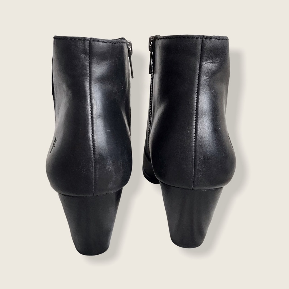 Frye Jennifer Leather Black Casual Ankle Booties - Picture 9 of 13